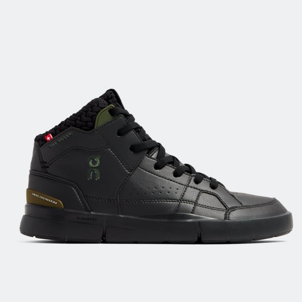 🆕 ON Cloud Women's 6.5 - The Roger Clubhouse Sansa Mid - Black - MSRP $170 - Picture 11 of 14